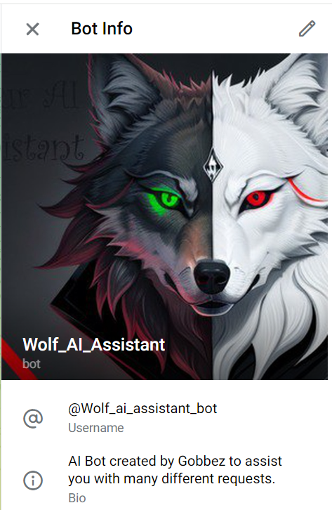 Wolf AI Assistant Bot